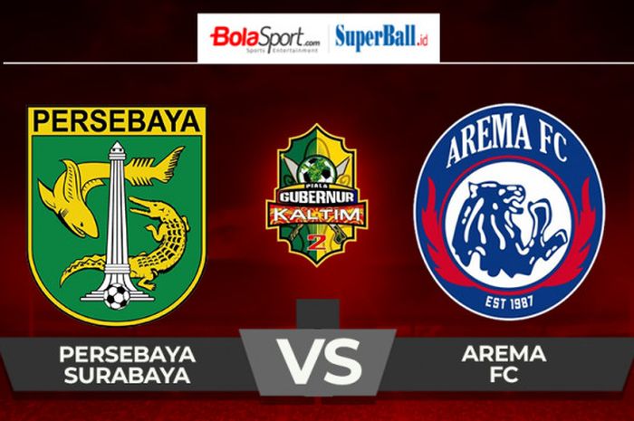 Partai Persebaya Surabaya vs Arema FC pada babak semifinal Piala Gubernur Kaltim 2018