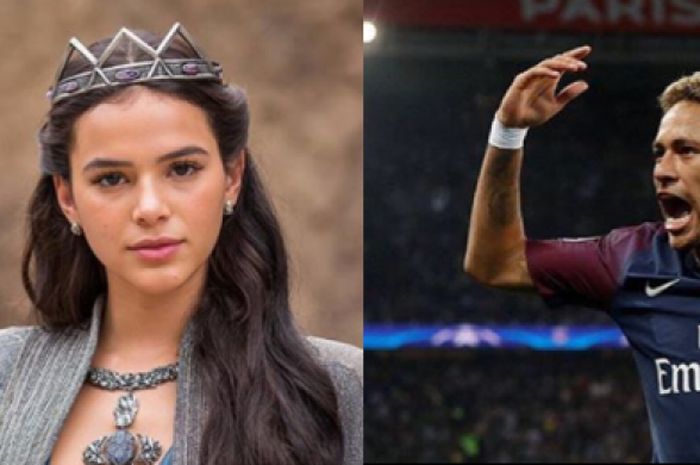 Bruna Marquezine (kiri ) dan Neymar Jr (kanan)