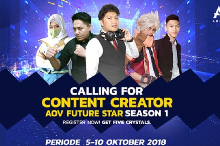 Pendaftaran program AOV Future Star berlangsung pada 5-10 Oktober 2018.