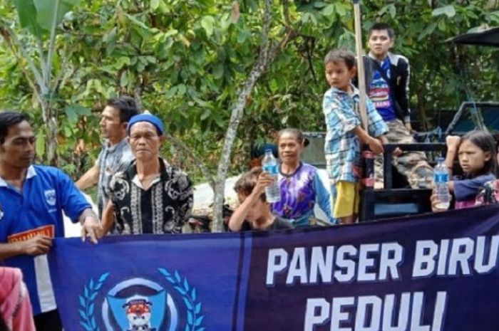 Panser Biru salurkan bantuan langsung kepada korban gempa di Lombok Utara, Rabu (29/8/2018).