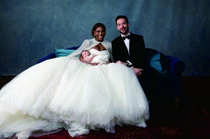 Foto pernikahan Serena Williams dan Alexis Ohanian