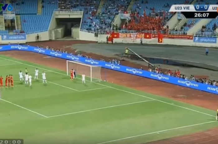 Cuplikan pertandingan timnas U-23 Vietnam melawan timnas U23 Palestina pada hari Jumat (3/8/2018) di Stadion My Dinh, Vietnam.