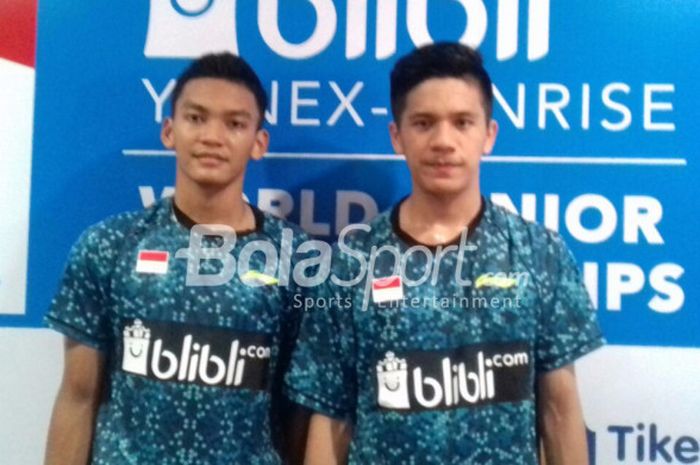 Fikri/Yeremia sukses membuat Indonesia unggul 3-0 atas Mongolia di Kejuaraan Dunia Junior 2017