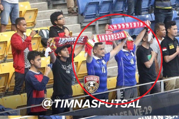 unggahan akun twitter @timnasfutsalIDN pada laga Indonesia Vs timor leste di stadion Selayang, Malaysia (20/8/2017)