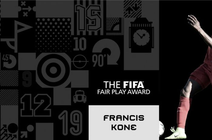 Striker FC Zbrojovka Brno, Francis Kone, memenangi penghargaan Fair Play Award dalam acara The Best FIFA Football Awards 2017 di London, Inggris, pada 23 Oktober 2017.