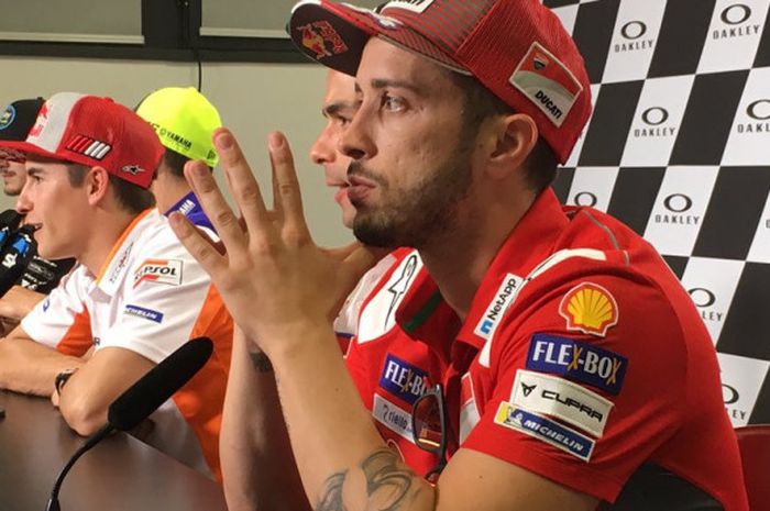 Andrea Dovizioso saat jumpa pers jelang MotoGP Italia, Kamis (31/5/2018).