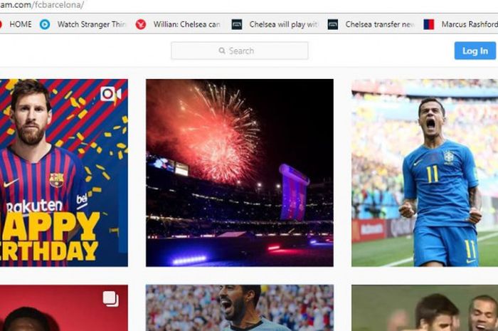 Akun Instagram Barcelona yang tak mengunggah prestasi Ivan Rakitic saat melawan timnas Argentina