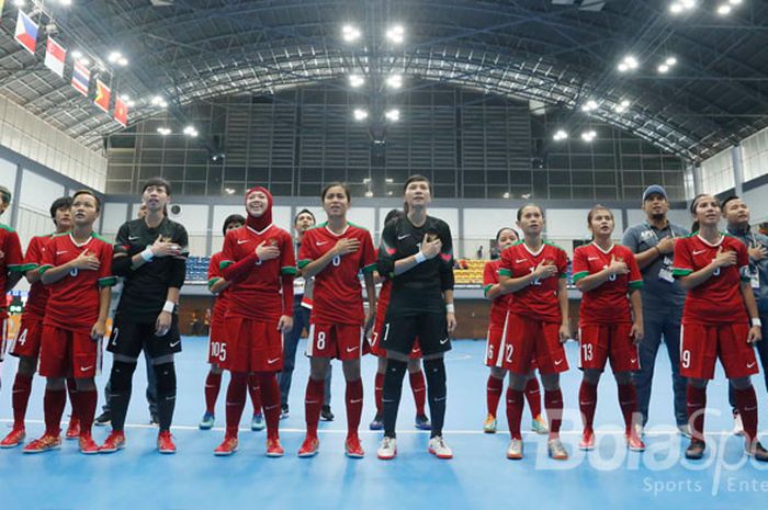 Timnas Futsal Putri vs Myanmar di Komplek Olahraga Shah Alam, Malaysia,Selasa (22/8/2017). Indonesia Menang 3-1.