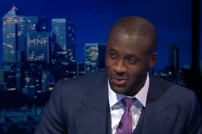 Mantan pemain Manchester City, Barcelona, dan timnas Pantai Gading, Yaya Toure, dalam acara televisi