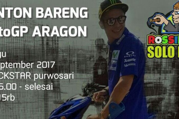 Nonton bareng MotoGP Aragon di Solo, Jawa Tengah pada Minggu (24/9/2017) 