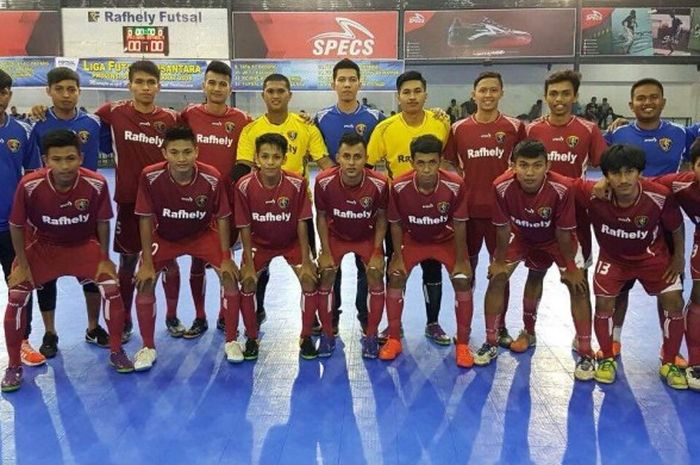 Rafhely FC, salah satu peserta Liga Futsal Nusantara (LFN) Sumbar 2016 yang akan berlaga di babak 8 besar.