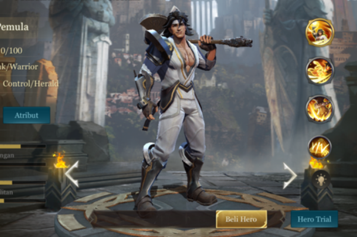 Avatar Wiro Sableng dalam game Arena of Valor (AOV)