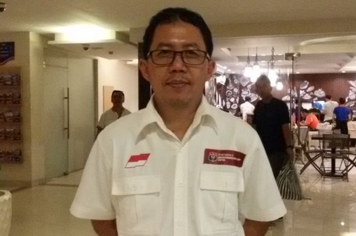 Direktur PT Liga Indonesia, Joko Driyono, saat ditemui di Hotel Natya, Kuta, pada Sabtu (19/3/2016).