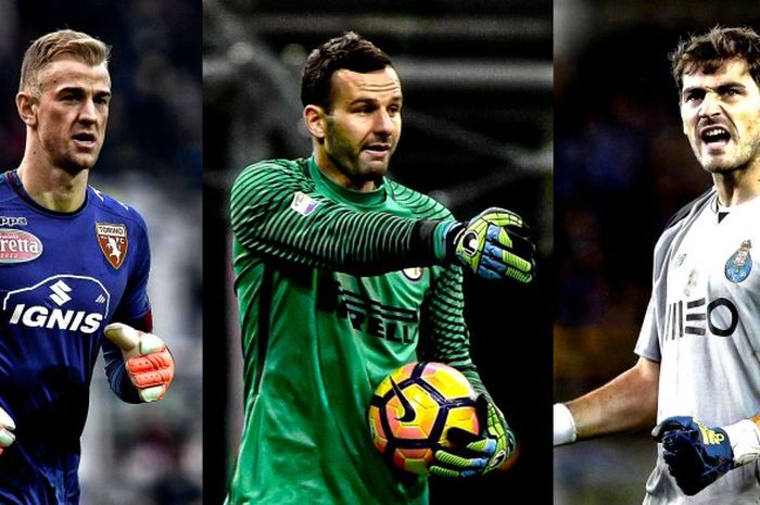 Dari kiri ke kanan: Joe Hart (Torino), Samir Handanovic (Inter Milan), dan Iker Casillas (FC Porto), siapa calon kiper Liverpool berikutnya?