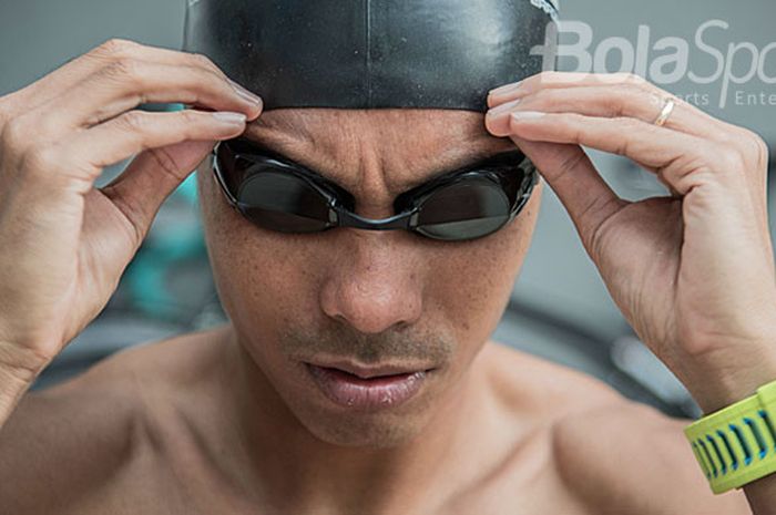 Jauhari Johan di Pelatihan Nasinoanl Triatlon dalam mempersiap SEA Games ke 29 (3/8/2017))