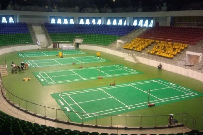 Lapangan  yang akan digunakan pada Djarum Sirnas Li-Ning Riau Open 2018 di GOR Gelanggang Remaja, Pekanbaru pada 23-28 April 2018.