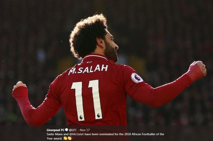 Penyerang Liverpool FC, Mohamed Salah.