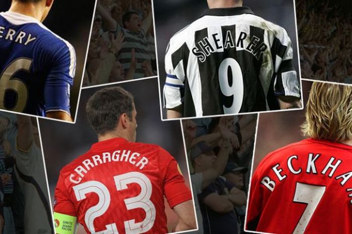 Nomor pada jersey pemain di Liga Inggris menjadi identitas kedua dari pemain itu sendiri.