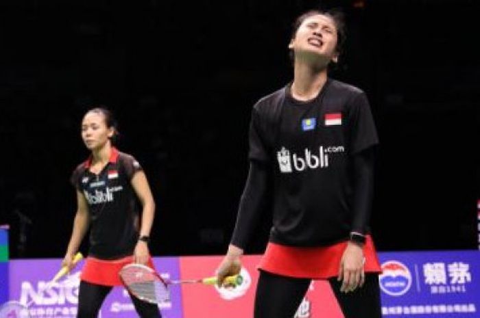 Pasangan ganda putri Indonesia, Della Destiara Haris/Rizki Amelia Pradipta, harus terhenti di babak perempat final Kejuaraan Dunia 2018, Jumat (3/8/2018). 
