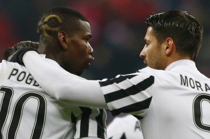 Sepanjang musim 2015-2016, Paul Pogba (kiri) dan Alvaro Morata sukses tampil gemilang bersama Juventus. 