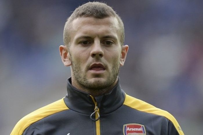 Jack Wilshere sedang menjalani pemanasan menjelang laga Premier League antara Arsenal dan AFC Bournemouth di Stadion King Power, 20 Agustus 2016.