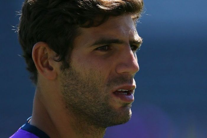 Federico Fazio saat menjalani latihan tim Tottenham Hotspur di Dick's Sprting Goods Park, Colorado, 28 Juli 2015.