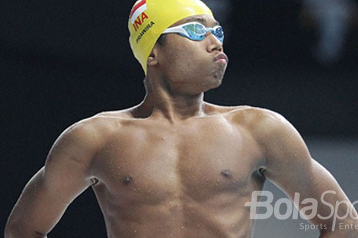 Perenang Indonesia, Aflah Fadlan Prawira meraih perak pada nomor 400 meter gaya bebas putra di SEA G