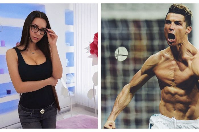 Helga Lovekaty (kiri) dan Cristiano Ronaldo