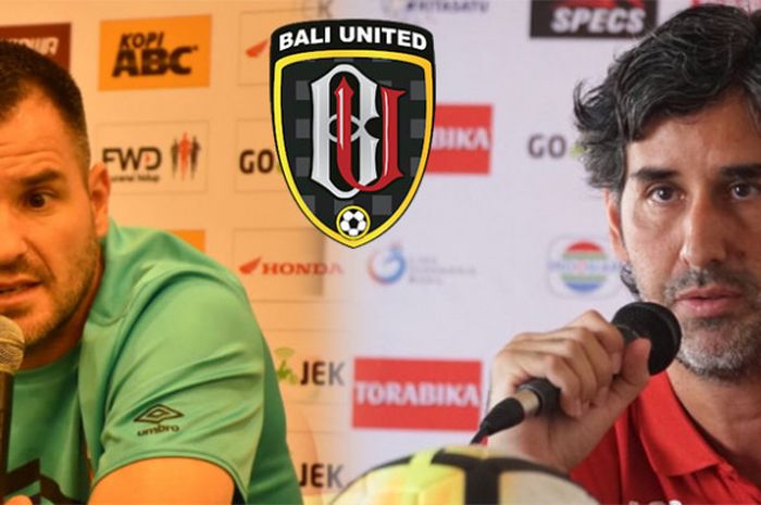 Kolase foto Simon Mcmenemy (Pelatih Bhayangkara FC) dan Stefano Cugurra (Pelatih Persija Jakarta).