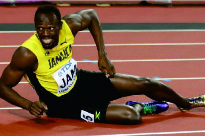 Usain Bolt mengalami cedera hamstring