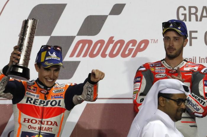   Marc Marquez Harus Puas Finis di Nomor Dua, dan Dovizioso Menjadi Nomor Satu di GP Qatar  