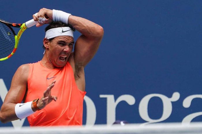 Rafael Nadal saat menghadapi pertandingan babak 16 besar US Open 2018 yang dilangsungkan pada Minggu