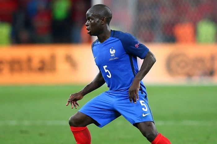 N'Golo Kante dalam laga UEFA Euro 2016 antara Prancis dan Albania di Stade Velodrome, Marseille 15 Juni 2016. 