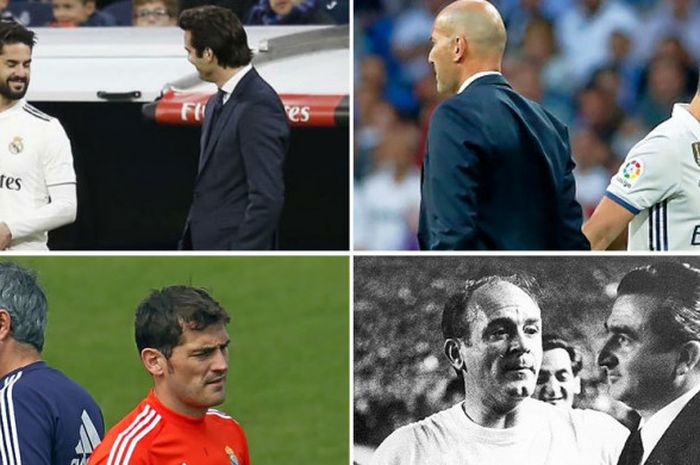 Para pemain dan Pelatih Real Madrid seringkali terlibat keretakan hubungan.
