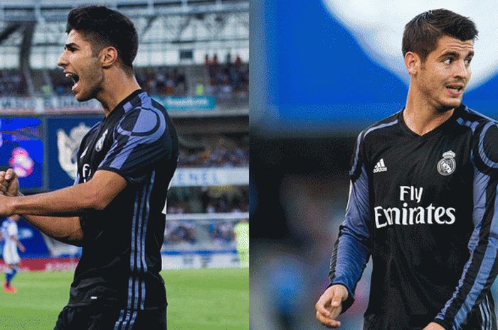 Marco Asensio dan Alvaro Morata, dua bintang muda lokal Madrid. 