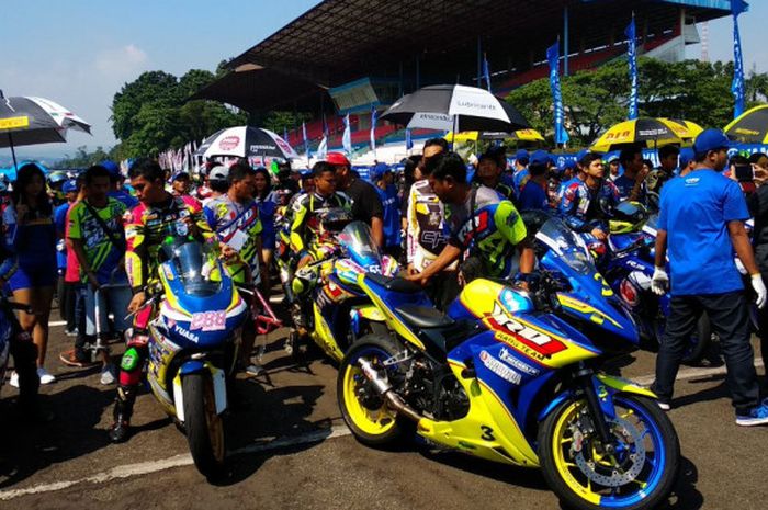 Yamaha Sunday Race 2018 seri 2 resmi dibuka di Sirkuit Internasional Sentul, Kabupaten Bogor, Jawa Barat, Minggu (6/5/2018).