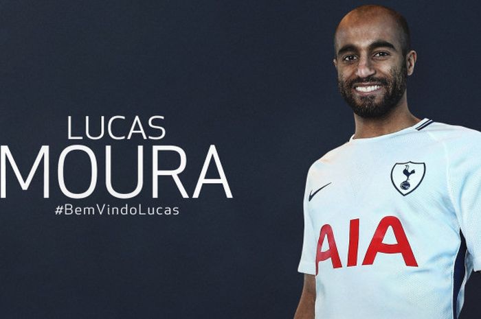 Lucas Moura resmi diperkenalkan sebagai pemain baru Tottenham Hotspur pada Rabu (31/1/2018).