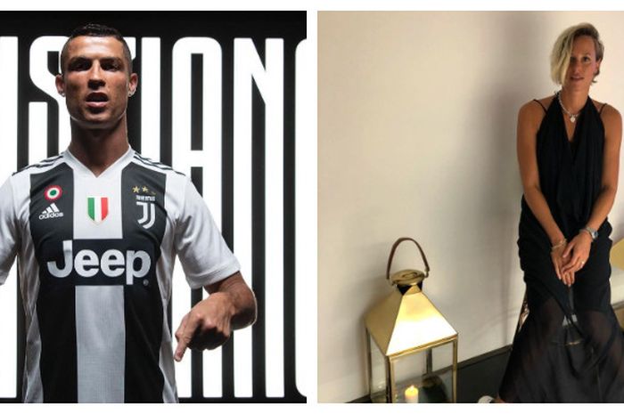 kolase foto Cristiano Ronaldo (kiri) dan Federica Pellegrini
