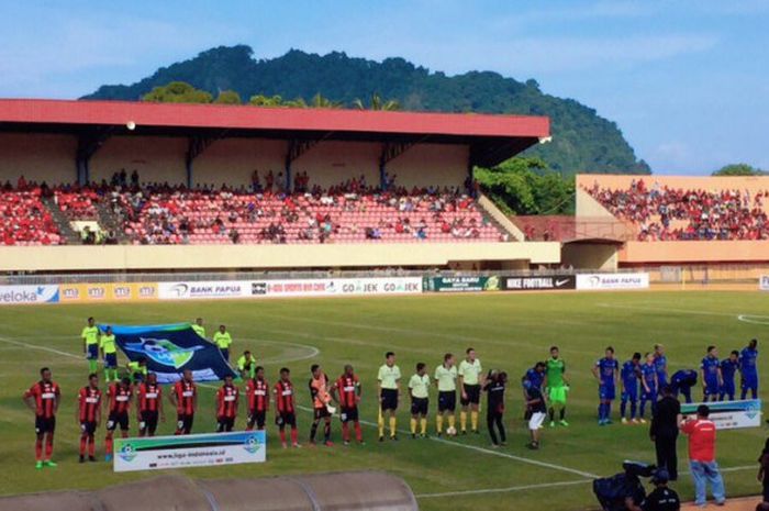 Persipura Jayapura kontra Persib Bandung di Stadion Mandala, Jayapura, Senin (28/8/2017) sore.