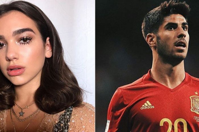 Dua Lipa (kiri) Marco Asensio (kanan)