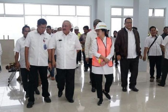 Menteri Koordinator Puan Maharani, meninjau venue Asian Games Jakabaring, Senin (14/5/2018).