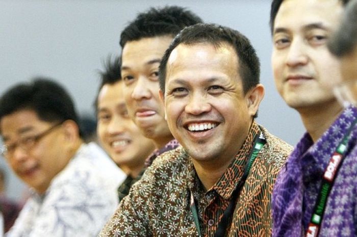 Rexy Mainaky saat menghadiri acara diskusi olahraga nasional 2014 di jakarta.