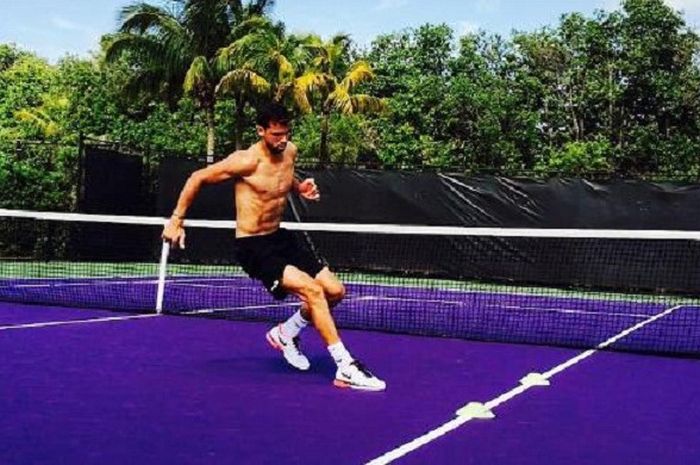 Grigor Dimitrov saat di lapangan tenis