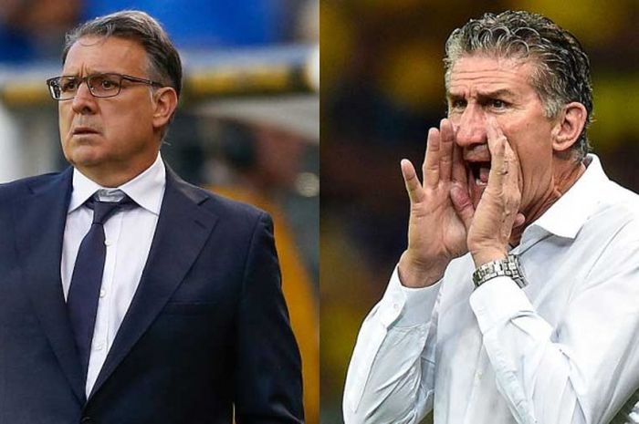 Gerardo Martino (kiri) dan Edgardo Bauza, gagal mengangkat prestasi tim nasional Argentina. Tugas mereka akan diteruskan oleh Jorge Sampaoli mulai laga kontra Brasil, 9 Juni 2017.