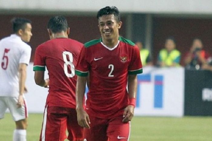 Benny Wahyudi saat membela Timnas Indonesia di Piala AFF 2016.