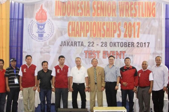  Pembukaan test event 'Road to Asian Games 2018' (24/10/2017) dihadiri  oleh Djoko Pramono selaku Wakil Deputi I Games Operation INASGOC, dihadiri oleh Ketua Umum PB PGSI Ramidin Saragih, Sekjen PGSI Washington Galingging, dan Ketua Pelaksana Test Event Gulat,Wilbertus Sitohang, Selasa (24/10/2017).