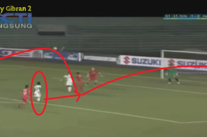 Proses gol Andik Vermansah ke gawang Singapura di Piala AFF 2016