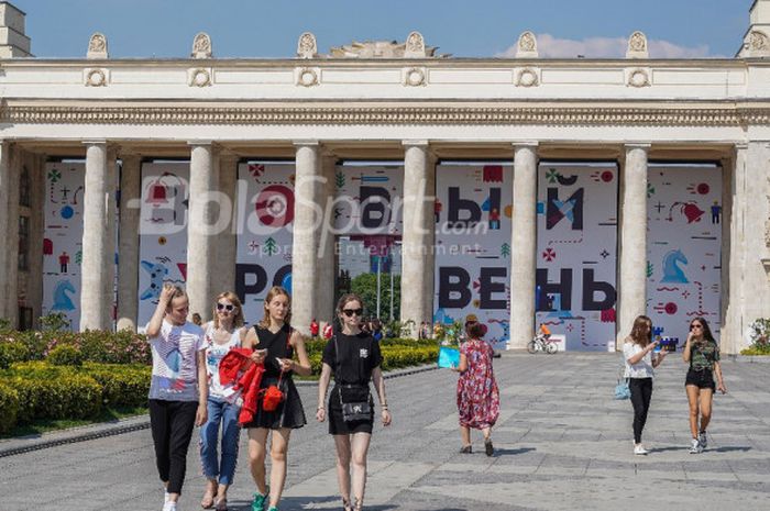 Salah satu sudut Gorky Park ,simbol keterbukaan Rusia yang dikumandangkan Presiden Mikhail Gorbachev pada akhir 1980-an.