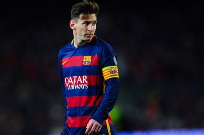Megabintang Barcelona, Lionel Messi, beraksi dalam pertandingan grup E Liga Champions kontra AS Roma di Stadion Camp Nou, Barcelona, Spanyol, 24 November 2015.