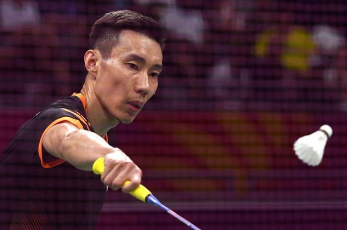  Pebulu tangkis tunggal putra Malaysia, Lee Chong Wei, pada partai perempat final Commonwealth Games 2018 melawan Kanada di Carrara Sports Arena, Gold Coast, Australia, Sabtu (7/4/2018). 